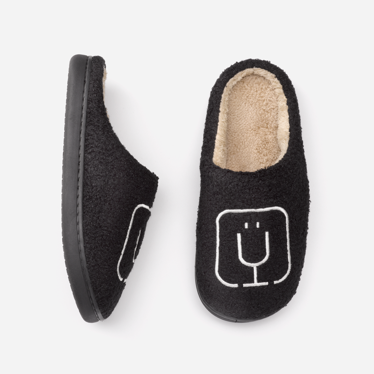 brumate-fuzzy-slippers-black-p3 apparel-slippers-above.png